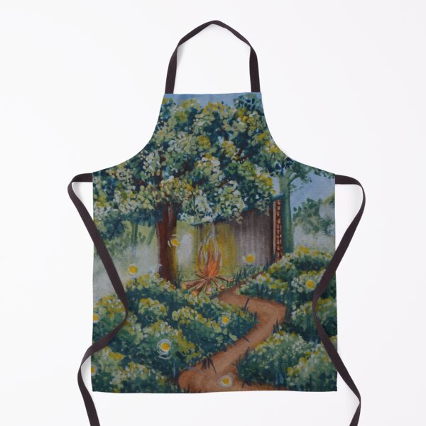 Item preview, The oak hut no. 1 - Secret garden - Gouache painting designed and sold by WanderingGraha.