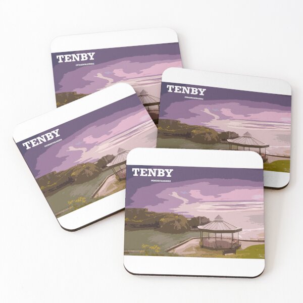 Item preview, Tenby  Sunset travel Poster Pembrokeshire designed and sold by Debra Angel.