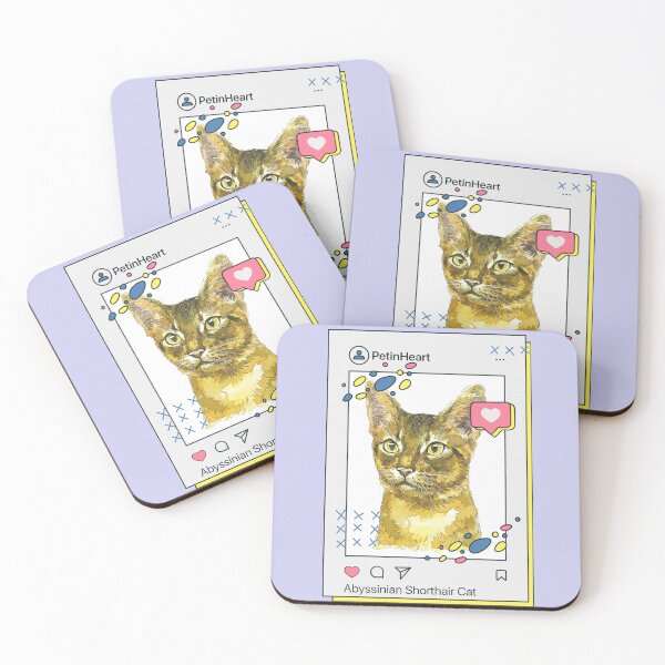 Item preview, Abyssinian Shorthair Cat Breed Watercolor Item-1 By PetinHeart designed and sold by PetinHeart.