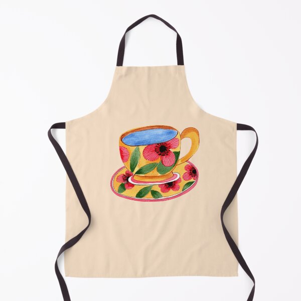 Item preview, Watercolor pretty tea cup illustration designed and sold by pinkyfish1010.