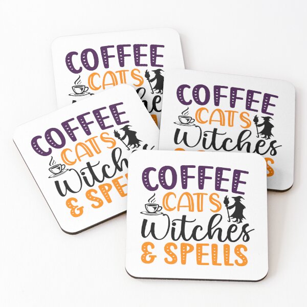 Item preview, Coffee Cats Witches and Spells Cute and Simple Halloween Design designed and sold by VieGalleryy.