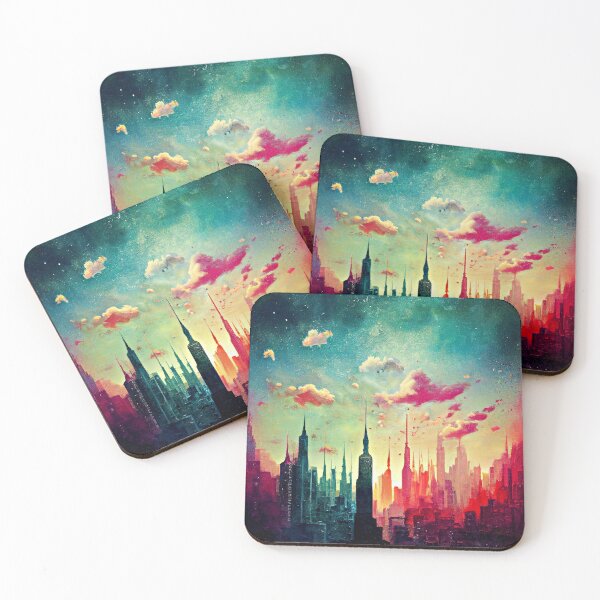 Item preview, Colorful cloudy modern city designed and sold by YCChuang.