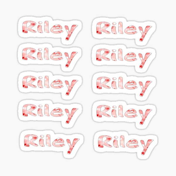 Name Riley txt hearts vector graphic line art' Sticker | Spreadshirt