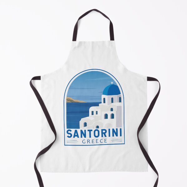 Item preview, Santorini Greece Retro Emblem designed and sold by KrisSidDesigns.