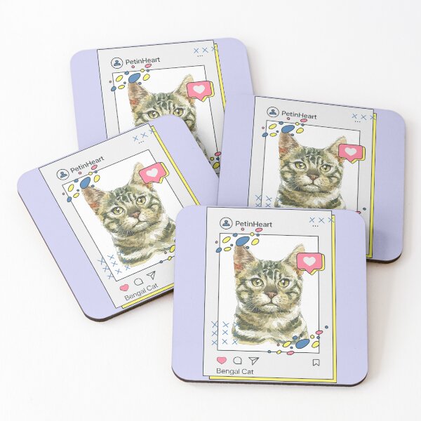 Item preview, Bengal Cat Breed Watercolor Item-8 By PetinHeart designed and sold by PetinHeart.