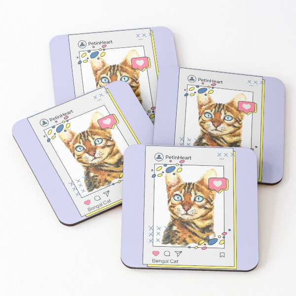 Item preview, Bengal Cat Breed Watercolor Item-9 By PetinHeart designed and sold by PetinHeart.