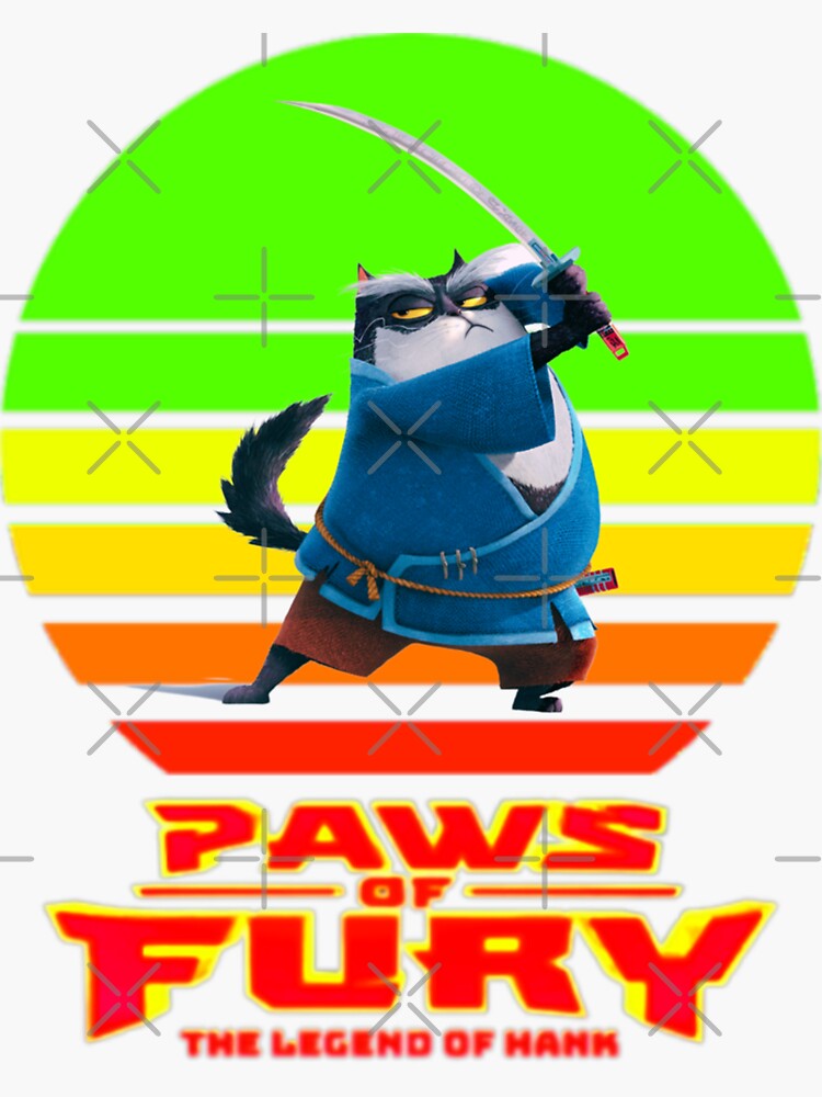 Paws Of Fury The Legend Hank Sticker For Sale By Kathyy Redbubble