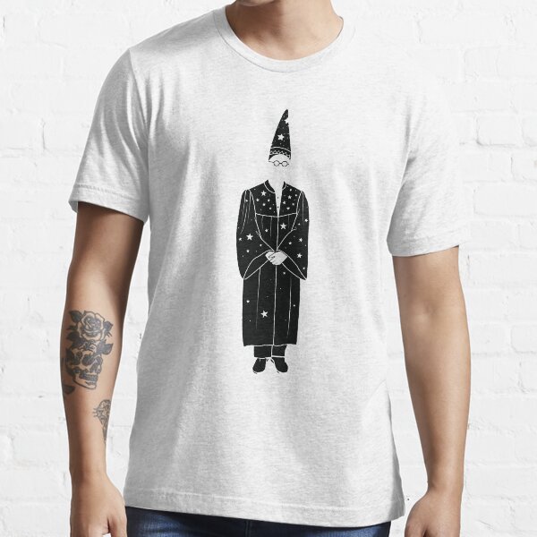 Item preview, Wizard Giles Black and White Illustration designed and sold by TotalTeeGeek.