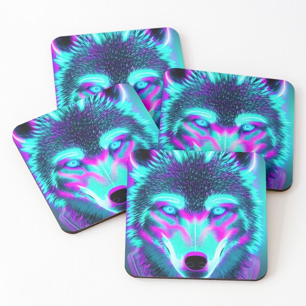 Item preview, Neon Cotton Candy Wolf designed and sold by Jrw-Design.