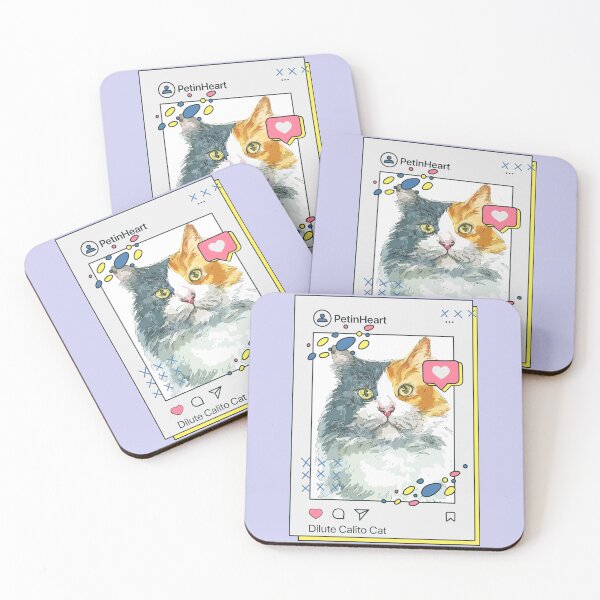 Item preview, Dilute Calito (Tortoiseshell) Cat Breed Watercolor Item-14 By PetinHeart designed and sold by PetinHeart.