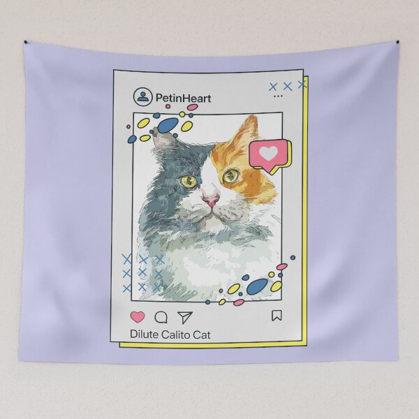 Item preview, Dilute Calito (Tortoiseshell) Cat Breed Watercolor Item-14 By PetinHeart designed and sold by PetinHeart.
