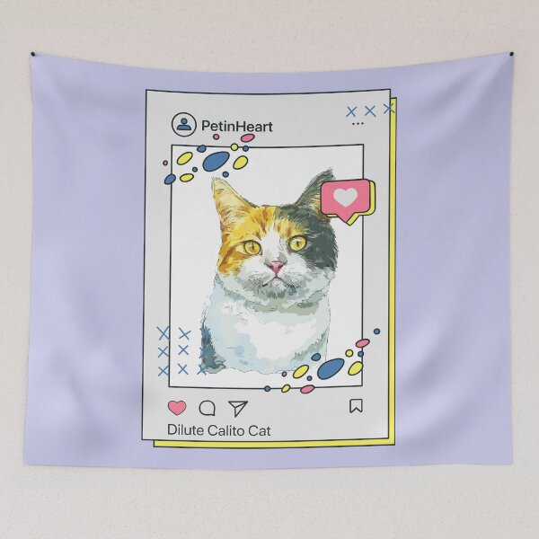 Item preview, Dilute Calito (Tortoiseshell) Cat Breed Watercolor Item-15 By PetinHeart designed and sold by PetinHeart.