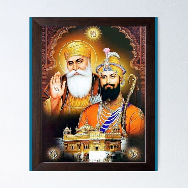 Item preview, Guru Nanak Dev Ji  Guru Gobind Singh ji  dhan guru nanak  baba ji  waheguru   designed and sold by KreedStoreone.
