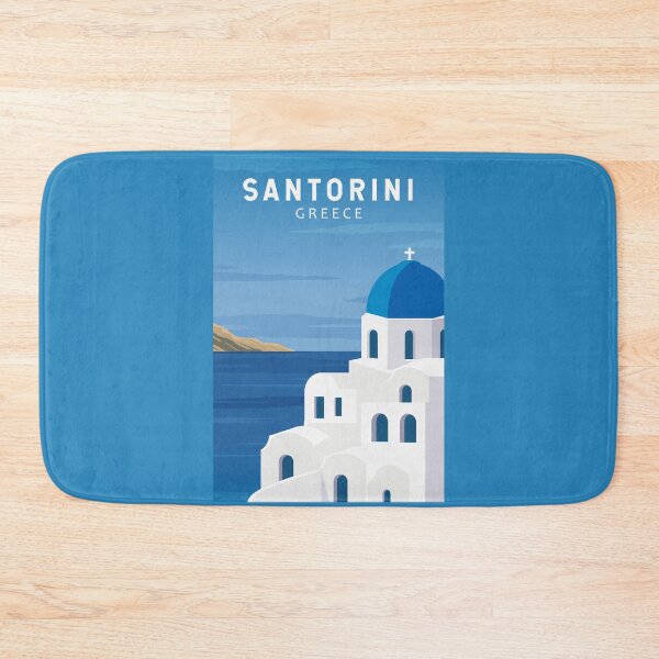 Item preview, Santorini Greece Retro Vintage designed and sold by KrisSidDesigns.