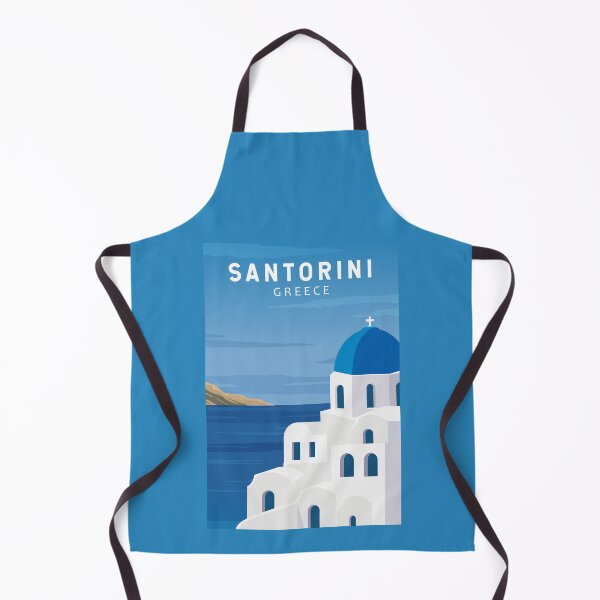 Item preview, Santorini Greece Retro Vintage designed and sold by KrisSidDesigns.