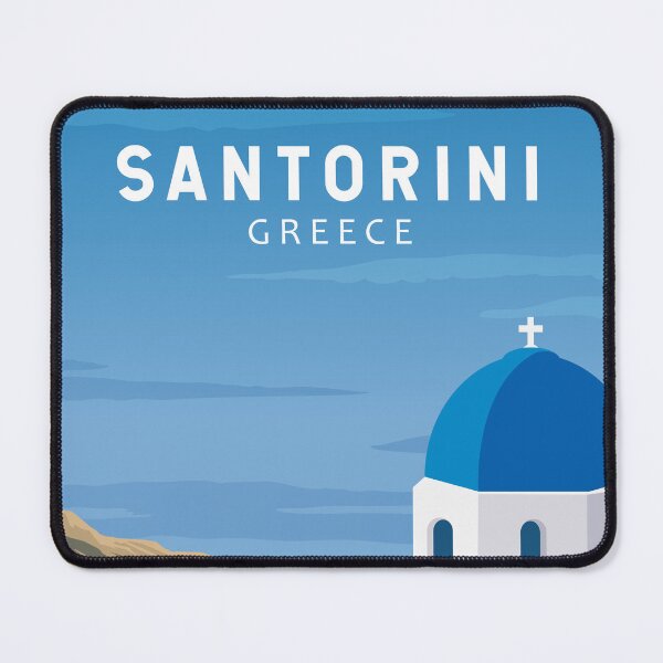Item preview, Santorini Greece Retro Vintage designed and sold by KrisSidDesigns.