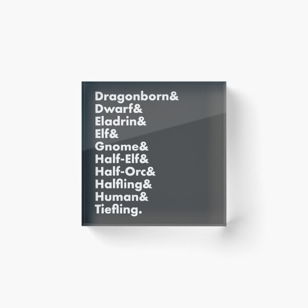 Item preview, Dungeons & Dragons Races designed and sold by kayesdoodles.
