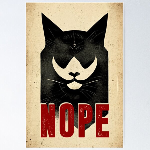 Item preview, NOPE Batcat Vintage Movie Poster designed and sold by ArcadeVault.