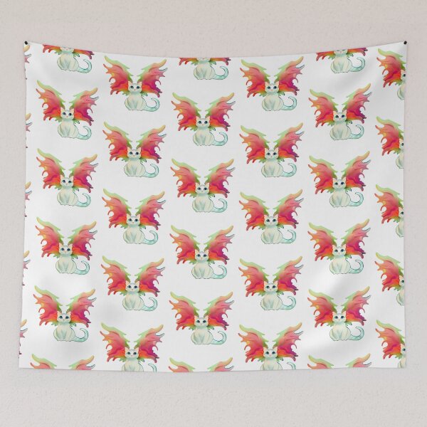 Item preview, cute cat animal with fantasy wing designed and sold by ShopThousand.