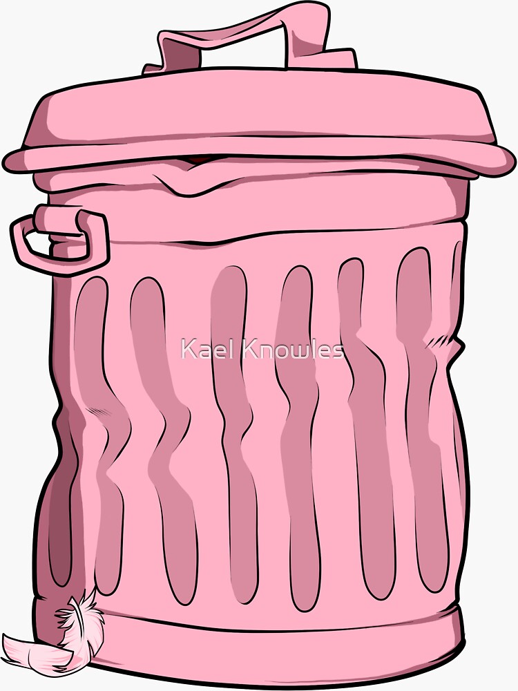 "Pink Trash" Sticker for Sale by Kael Knowles Redbubble
