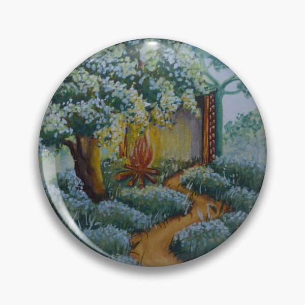 Item preview, The oak hut no. 2 - Secret garden - Gouache painting designed and sold by WanderingGraha.