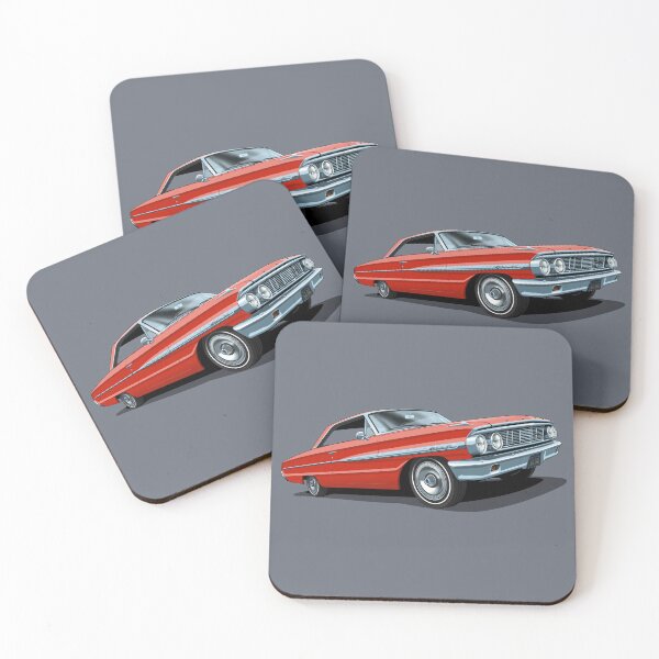 Item preview, 1964 Ford Galaxie 500 in rangoon red designed and sold by candc-retro.