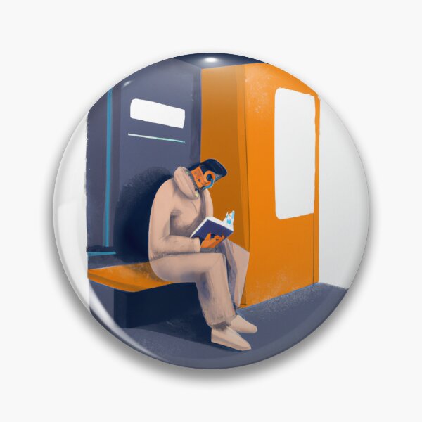 Item preview, Reading a Book on Metro Station designed and sold by Parag's Travel Shop.