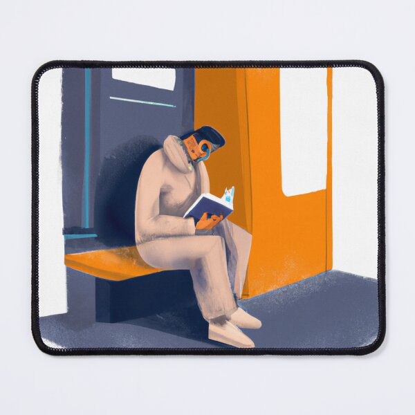 Item preview, Reading a Book on Metro Station designed and sold by Parag's Travel Shop.