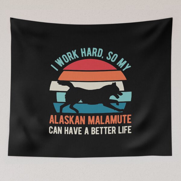 Item preview, Funny Alaskan Malamute Dog designed and sold by artworkbyrihen.