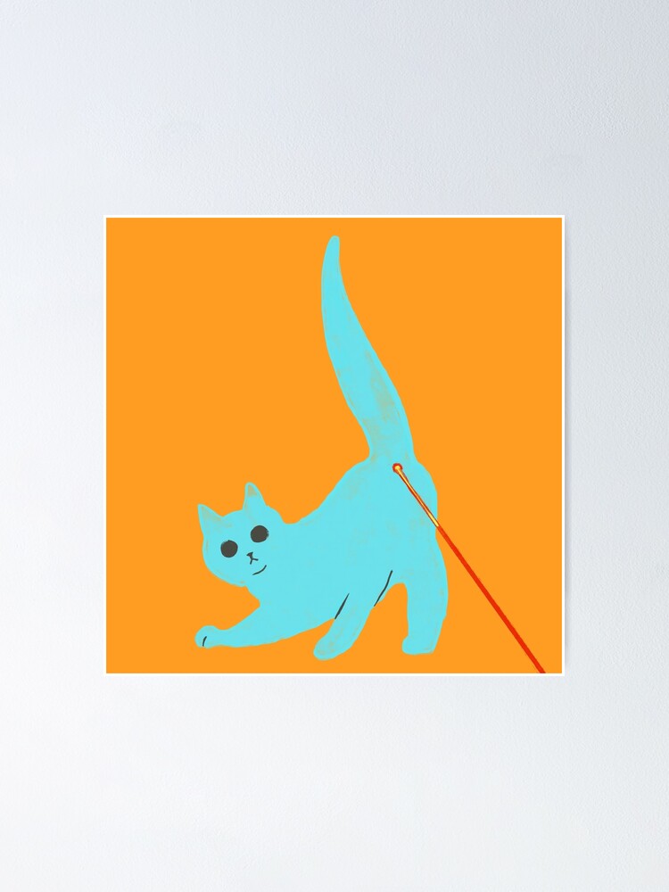 "LASER CAT" Poster for Sale by whatalifestudio Redbubble