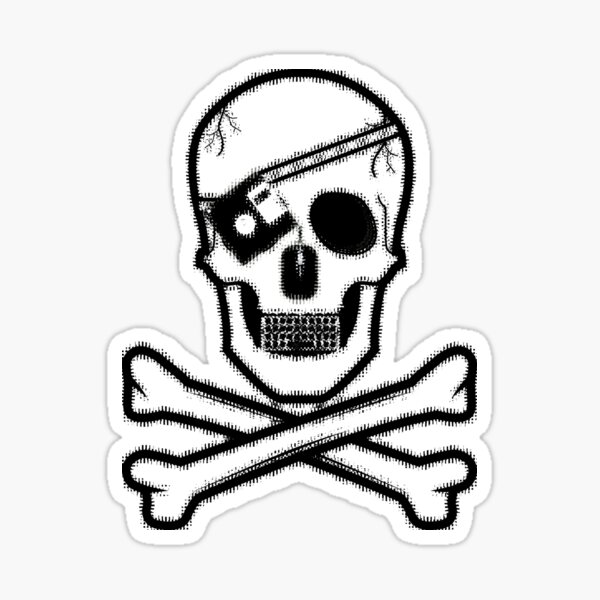 Artikel-Vorschau von Hacker-Totenkopf Sticker, designt und verkauft von sublimepw.