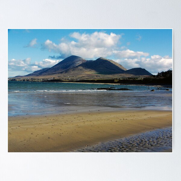 Croagh Patrick beach view Poster