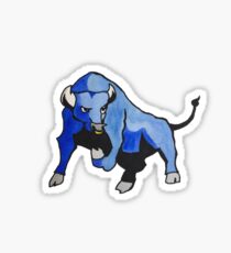 Buffalo Bull Watercolor Sticker