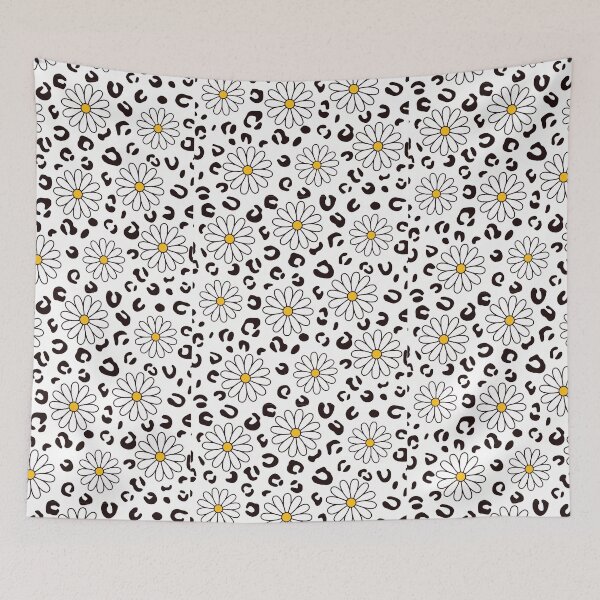 Aperçu de l'œuvre Motif De Fleurs Daisy Lover Noir Et Blanc créée et vendue par Youpattern.
