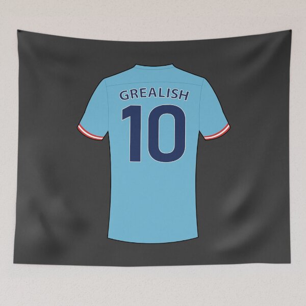 Item preview, Jack Grealish football jersey with number 10 designed and sold by Justtrendytees.