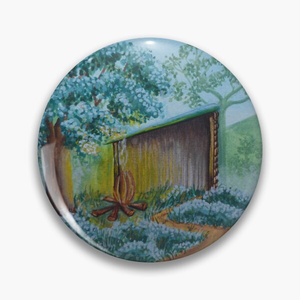 Item preview, The oak hut no. 3 - Secret garden - Gouache painting designed and sold by WanderingGraha.