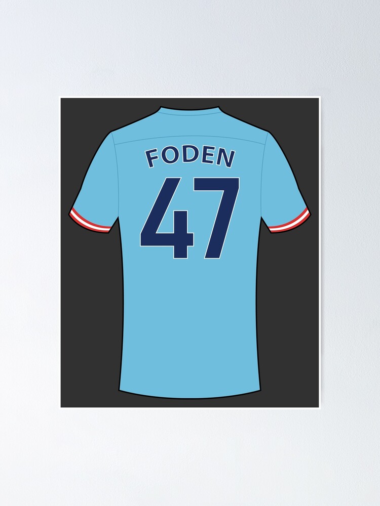 Maillot de football Phil Foden avec le numéro 47 Poster