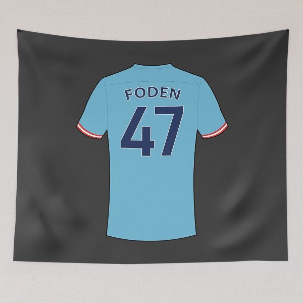 Item preview, Phil Foden football jersey with number 47 designed and sold by Justtrendytees.