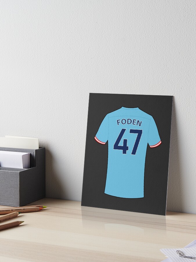 Maillot de football Phil Foden avec le numéro 47 Impression rigide
