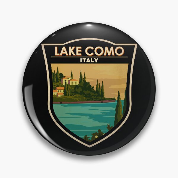 Item preview, Lake Como Italy Travel Badge designed and sold by KrisSidDesigns.