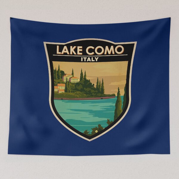 Item preview, Lake Como Italy Travel Badge designed and sold by KrisSidDesigns.
