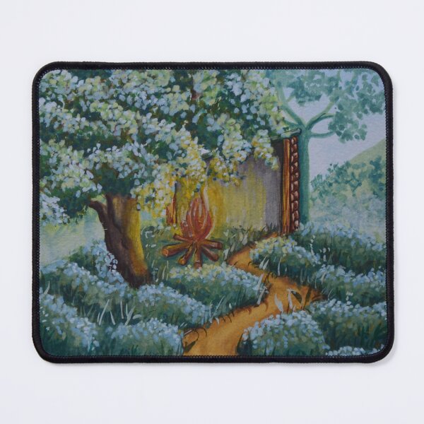 Item preview, The oak hut no. 2 - Secret garden - Gouache painting designed and sold by WanderingGraha.