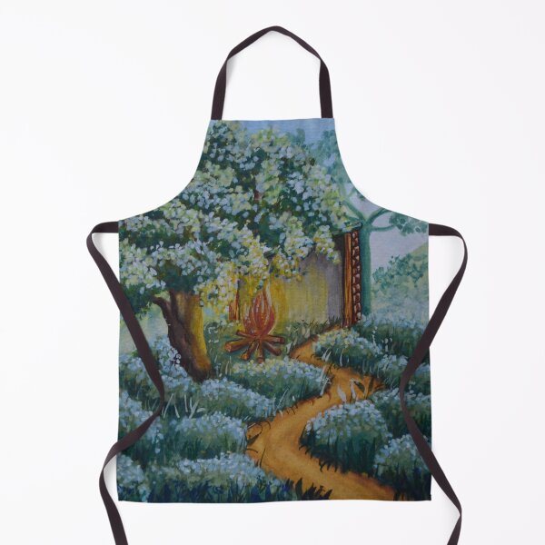 Item preview, The oak hut no. 2 - Secret garden - Gouache painting designed and sold by WanderingGraha.