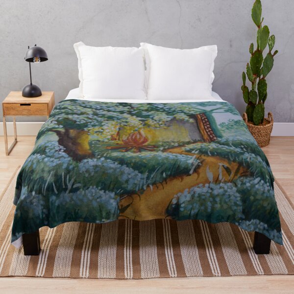 Item preview, The oak hut no. 2 - Secret garden - Gouache painting designed and sold by WanderingGraha.