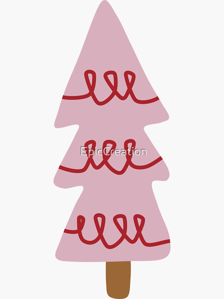"Pink Siberian Fir Christmas Tree " Sticker for Sale by EpicCreation