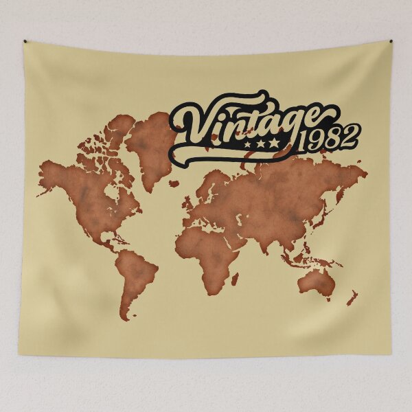 Item preview, Vintage Map World In 1982 designed and sold by ArtOfStars.