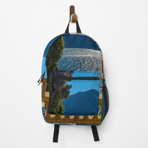 Item preview, Balcony View over Lake Lugano with Tree and Mountain in a Sunny Day in Lugano designed and sold by Mats Silvan.