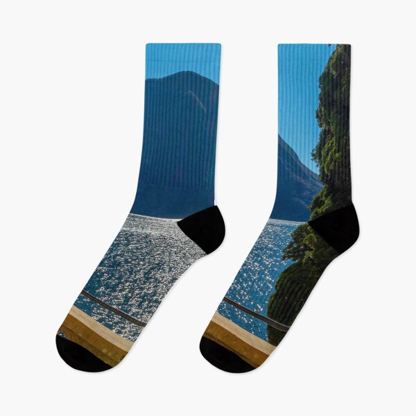 Item preview, Balcony View over Lake Lugano with Tree and Mountain in a Sunny Day in Lugano designed and sold by Mats Silvan.