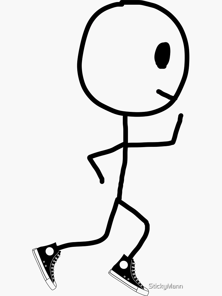 Stickman running superspeed stickfigure | Sticker