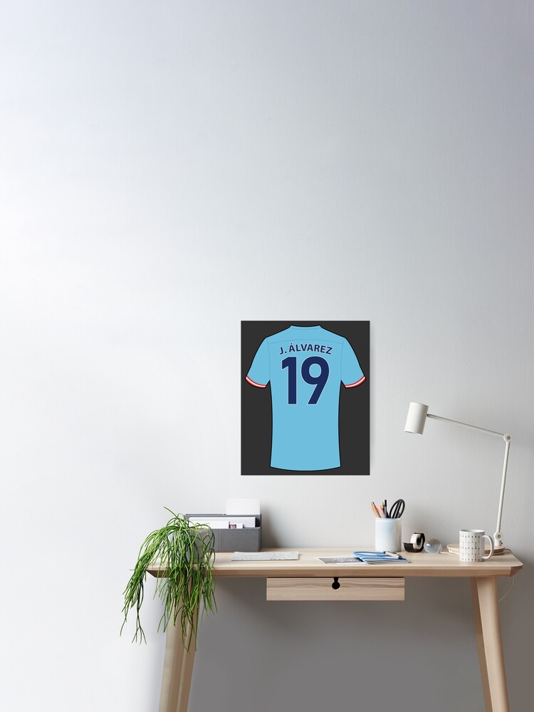 Julian Alvarez football jersey with number 19 Poster for Sale by  Justtrendytees